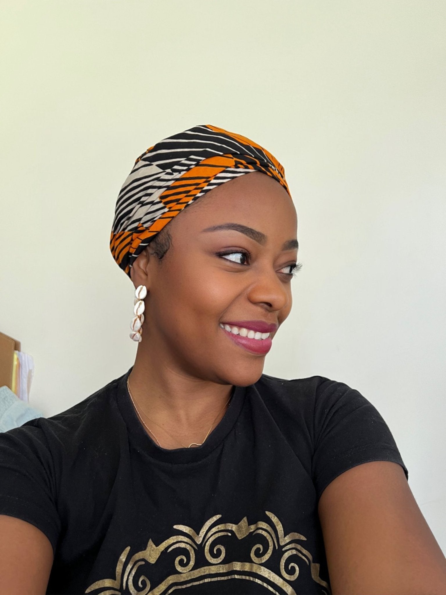 AfroChic Wrap – Pre - Cut Wax Cotton Headwrap for Easy Styling - Onestep Beauty Bar