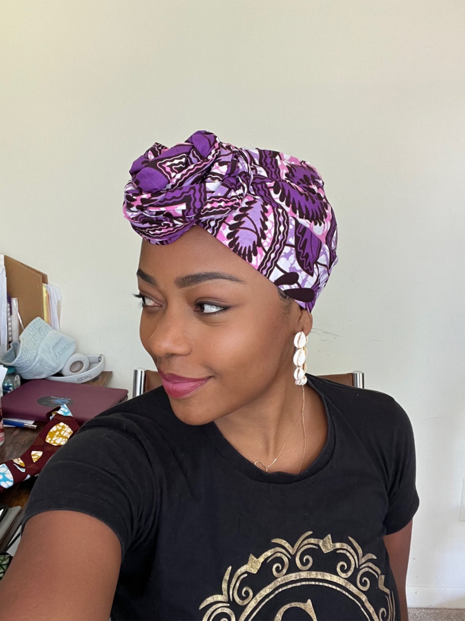 AfroChic Wrap – Pre - Cut Wax Cotton Headwrap for Easy Styling - Onestep Beauty Bar