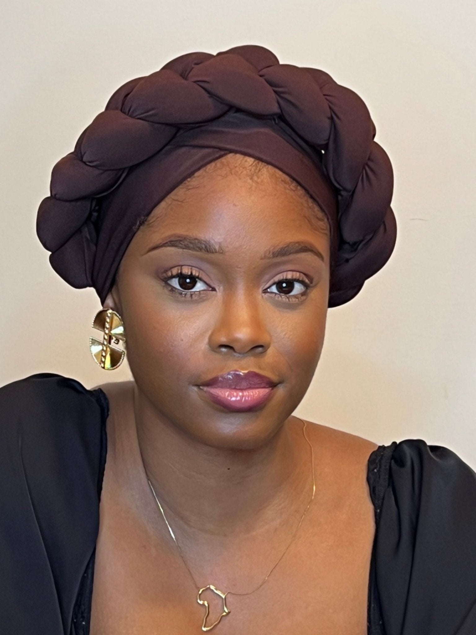 BAKALA – Handmade Pre - Wrapped Turban with Braided Design - Onestep Beauty Bar