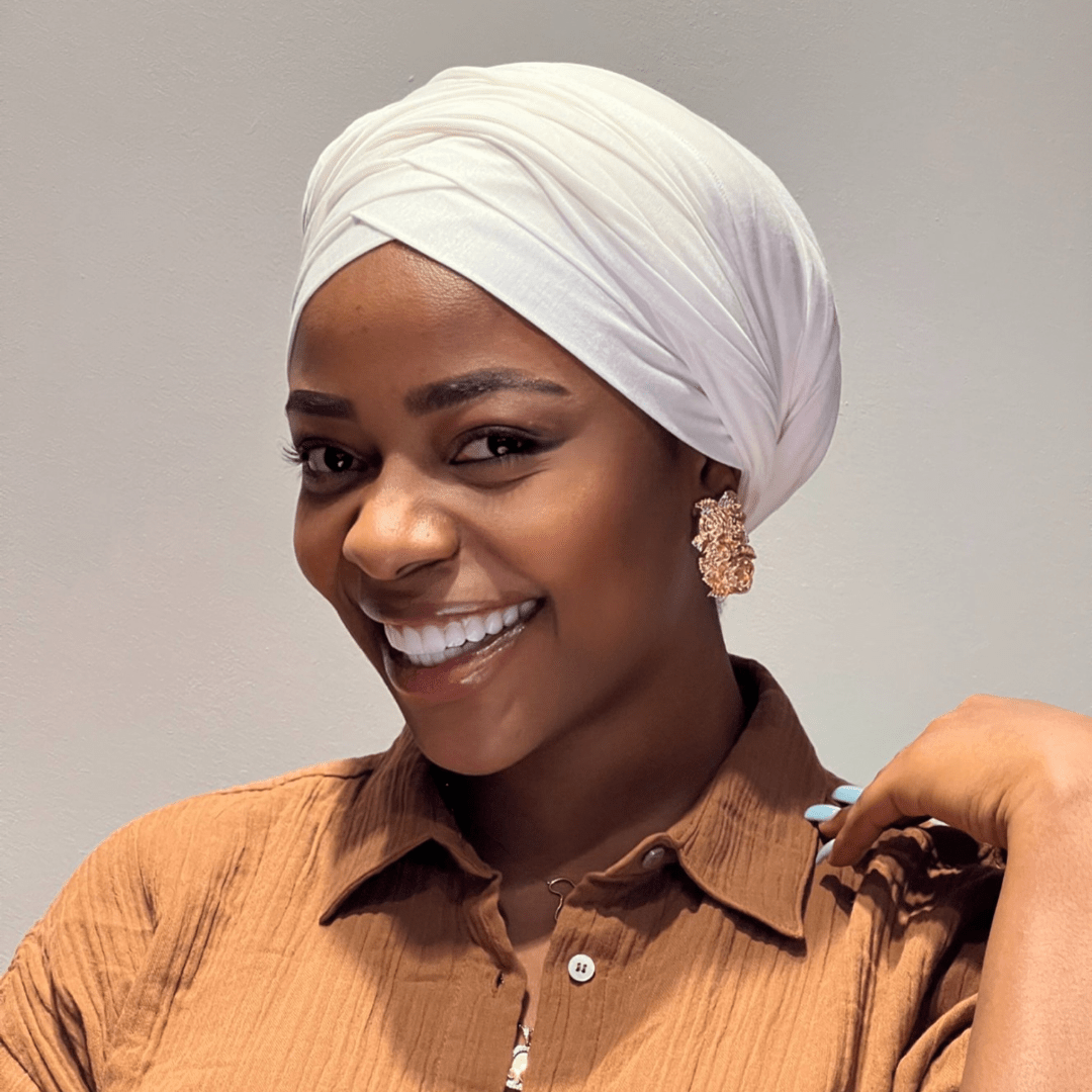 Adjustable Wrap Turban for Big Hair | Pre - Wrapped with Ties - Onestep Beauty Bar
