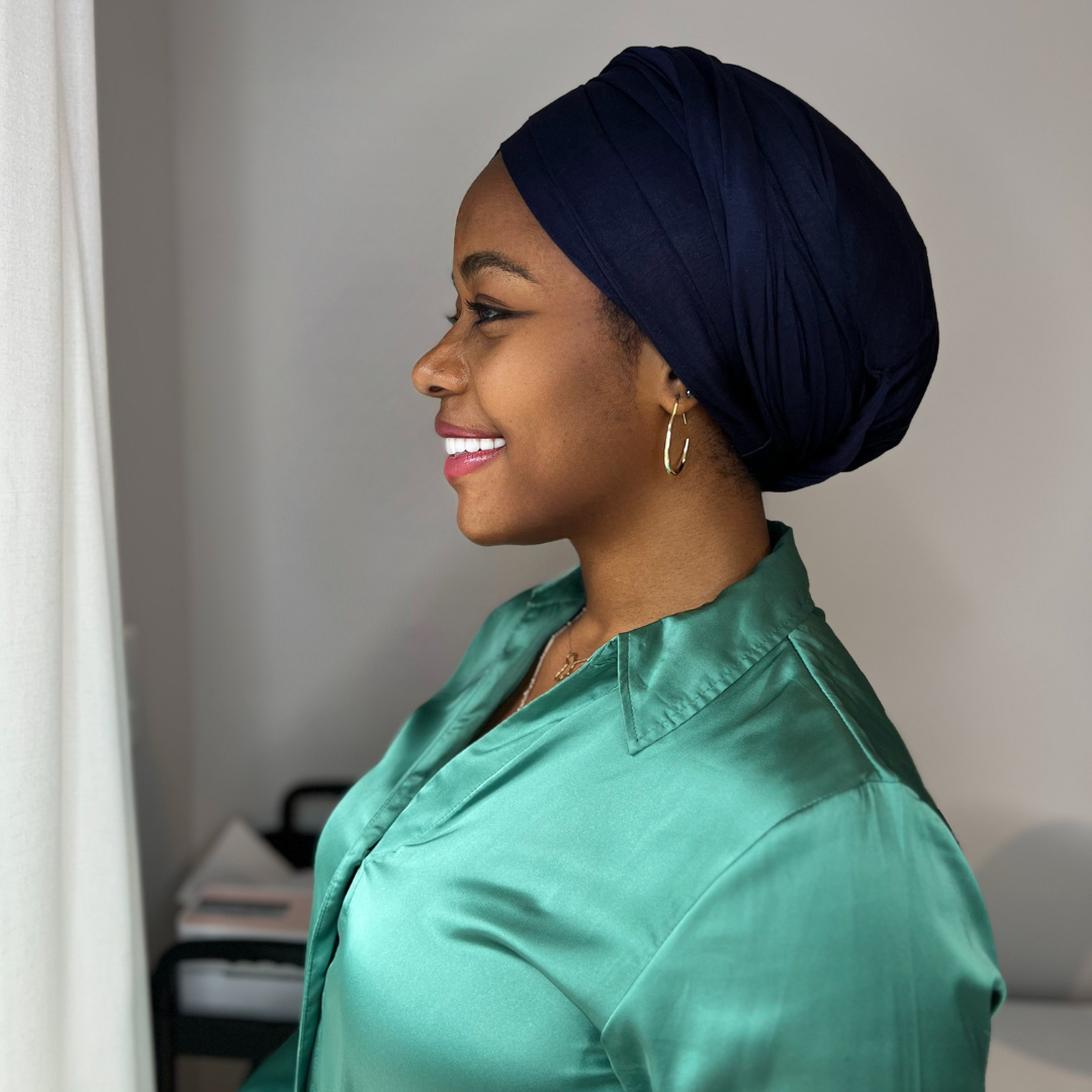 NAVY BLUE -  EASY WRAP TURBAN