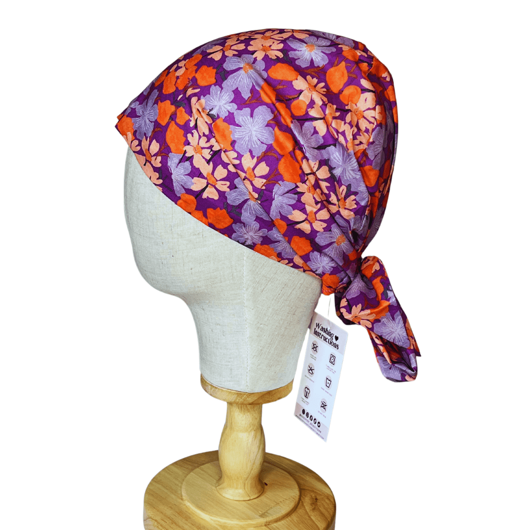 PURPLE FLOWER - BANDANA - Onestep Beauty Bar