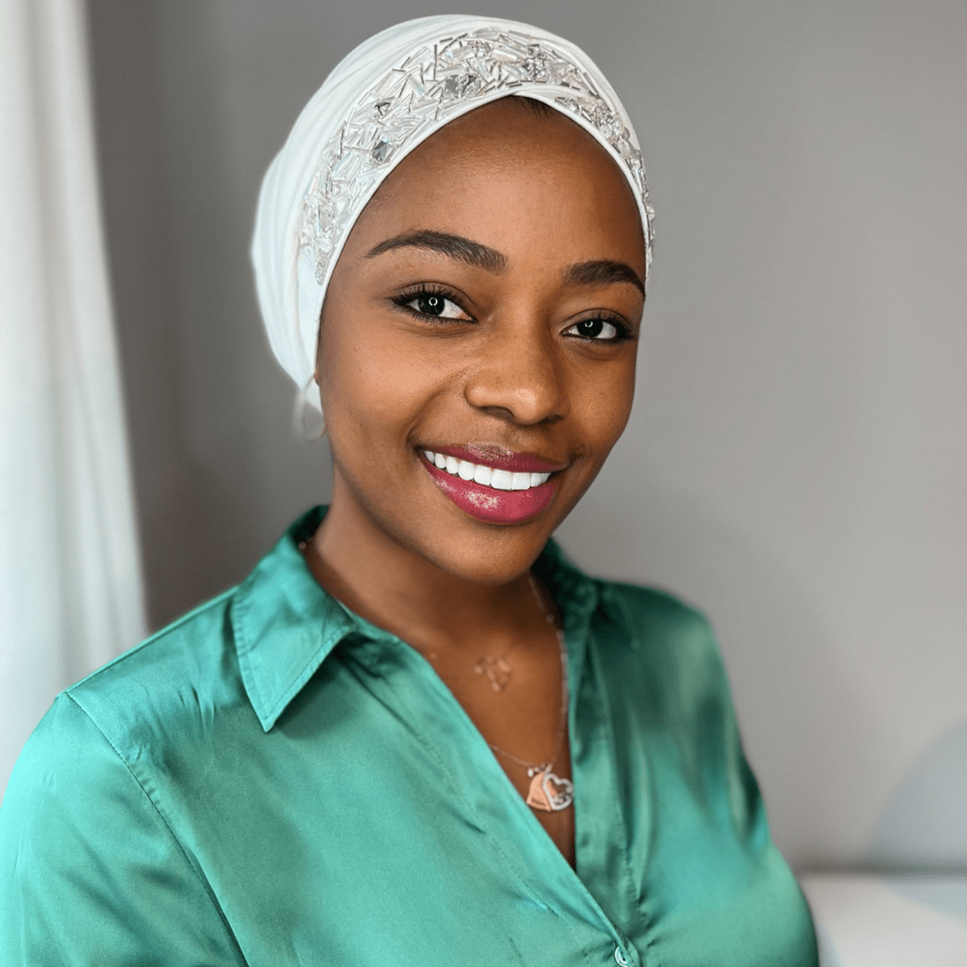 Turban with Diamond Embellishments – Pre - Wrapped & Adjustable - Onestep Beauty Bar