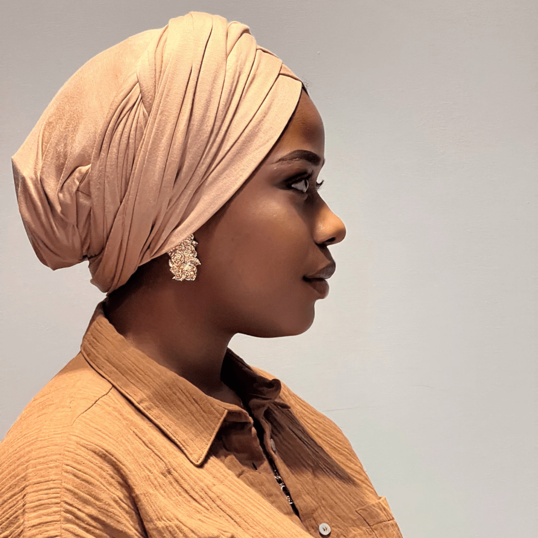 Adjustable Wrap Turban for Big Hair | Pre - Wrapped with Ties - Onestep Beauty Bar