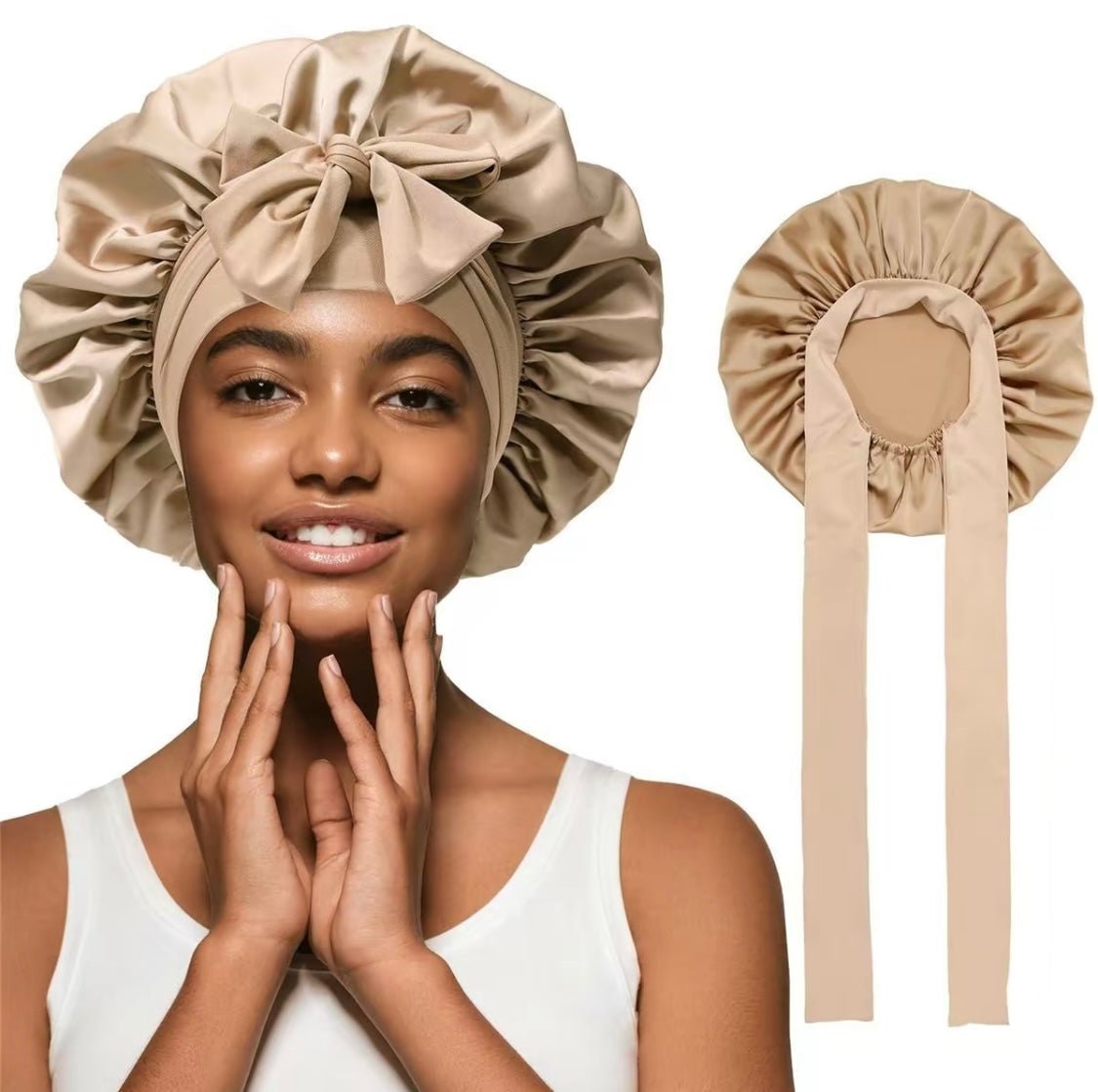 Satin Hair Bonnet - Protect and Nourish Your Hair while You Sleep - Onestep Beauty Bar