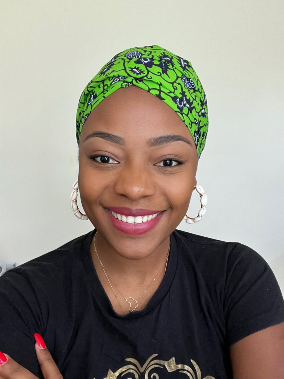 AfroChic Wrap – Pre - Cut Wax Cotton Headwrap for Easy Styling - Onestep Beauty Bar