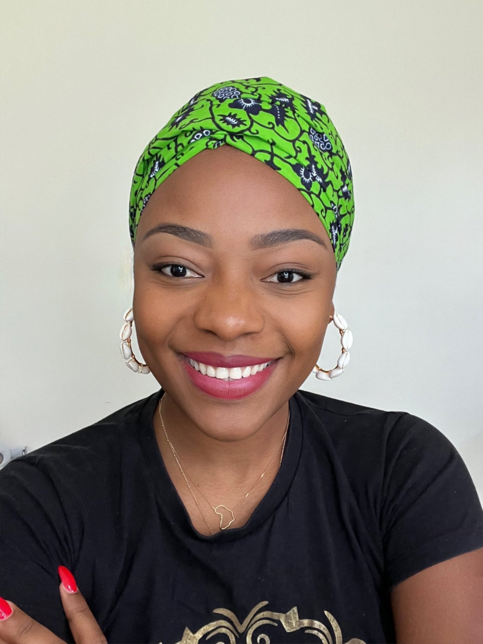 AfroChic Wrap – Pre - Cut Wax Cotton Headwrap for Easy Styling - Onestep Beauty Bar
