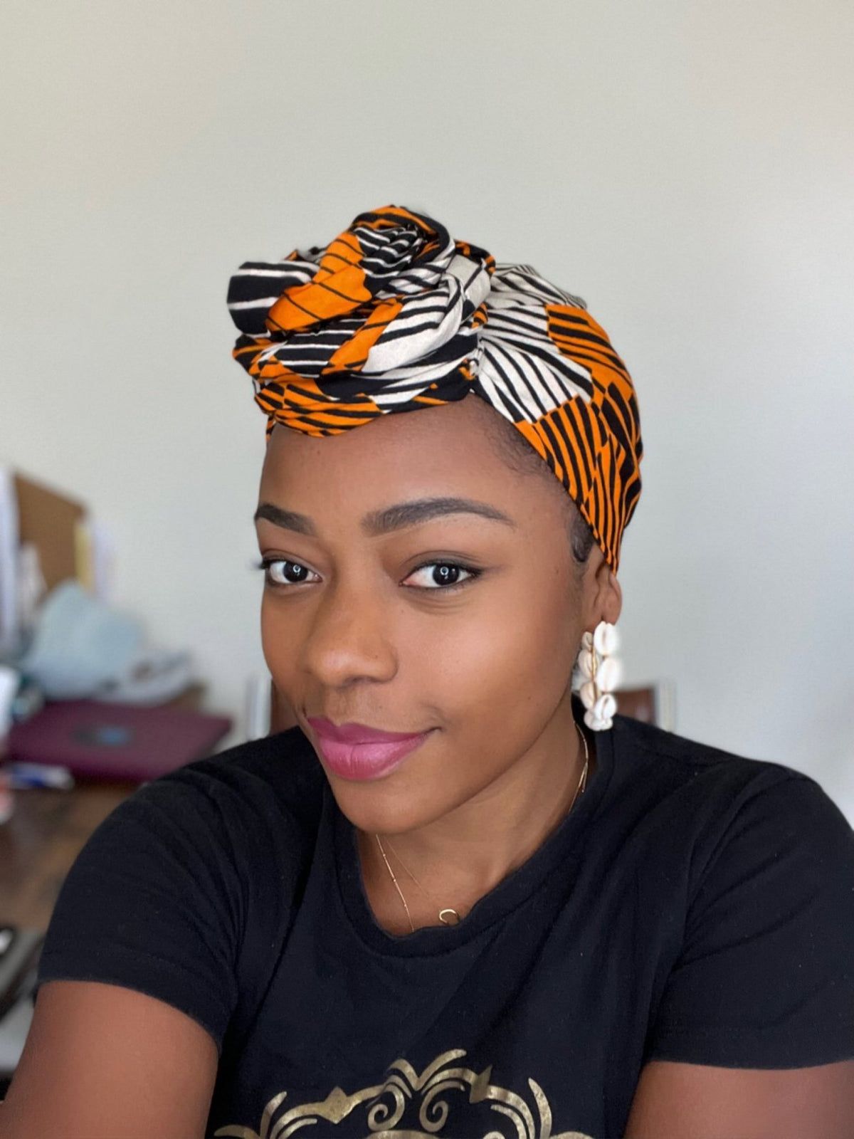 AfroChic Wrap – Pre - Cut Wax Cotton Headwrap for Easy Styling - Onestep Beauty Bar