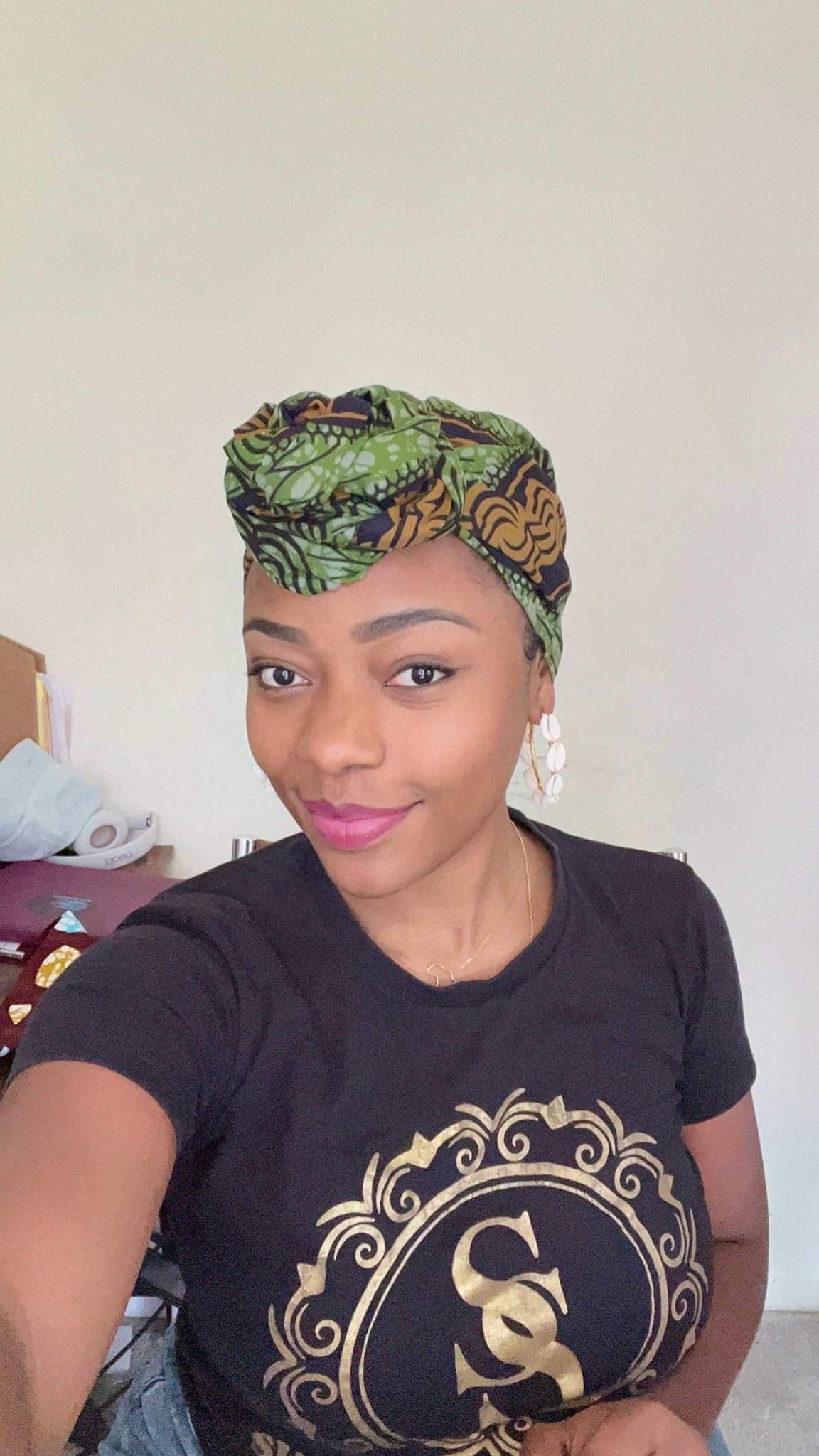 AfroChic Wrap – Pre - Cut Wax Cotton Headwrap for Easy Styling - Onestep Beauty Bar