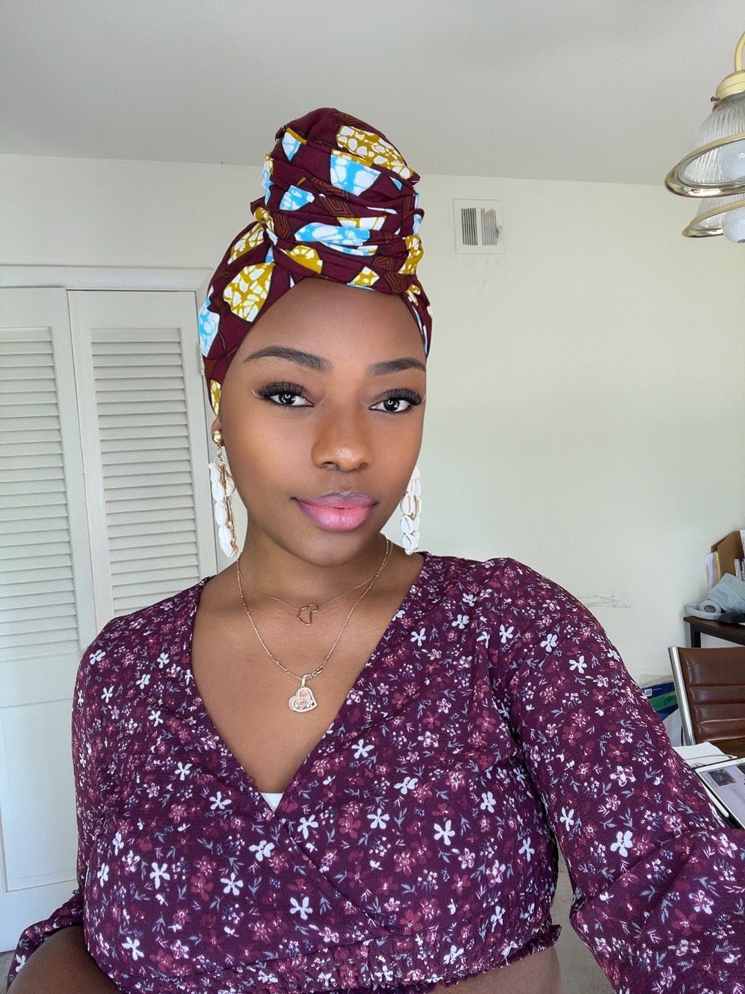 AfroChic Wrap – Pre - Cut Wax Cotton Headwrap for Easy Styling - Onestep Beauty Bar