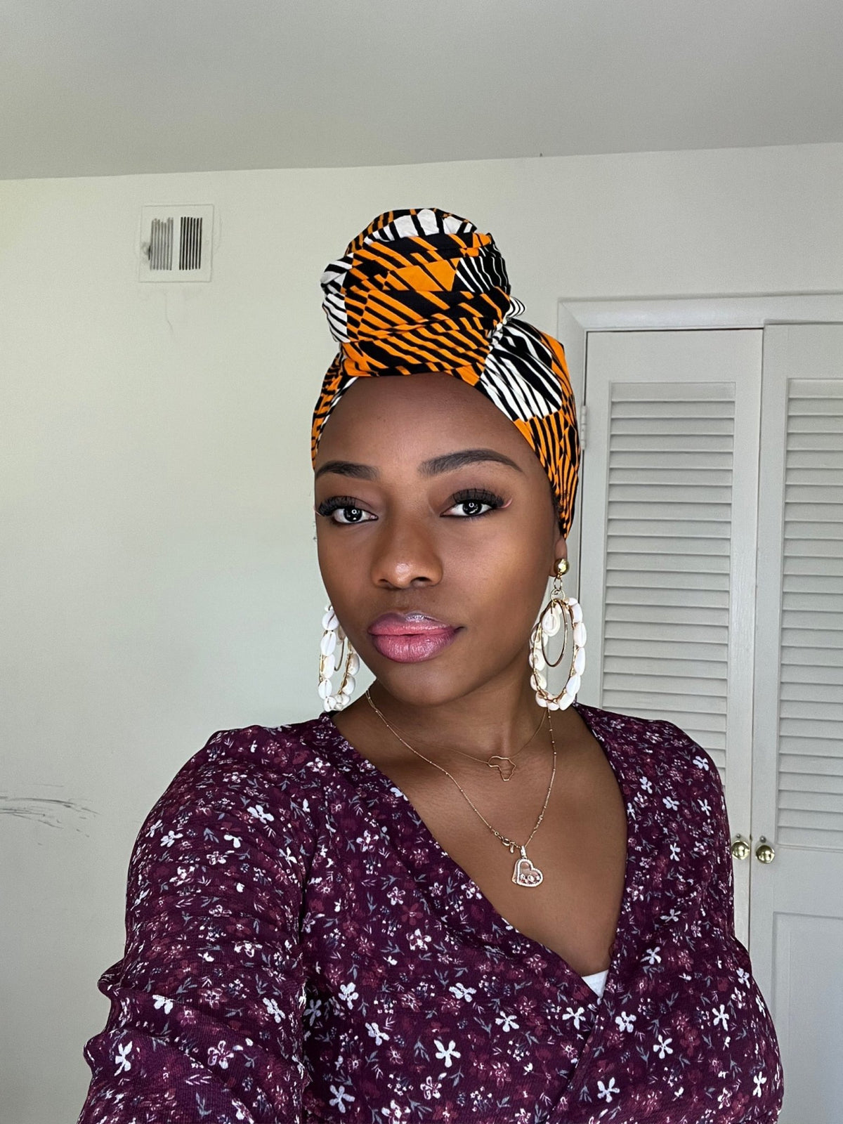 AfroChic Wrap – Pre - Cut Wax Cotton Headwrap for Easy Styling - Onestep Beauty Bar