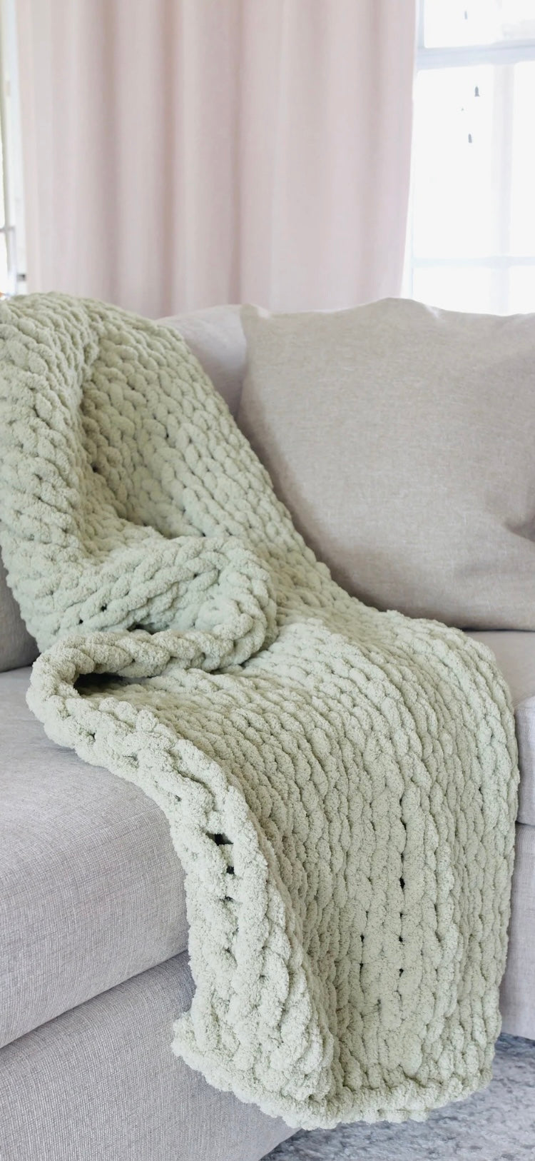 Handmade Chunky Chenille Throws and Blankets