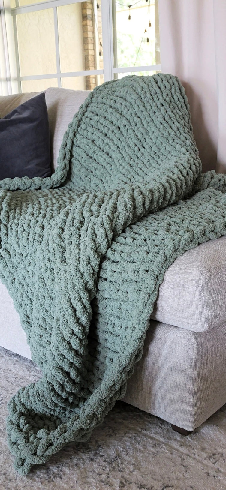 Handmade Chunky Chenille Throws and Blankets