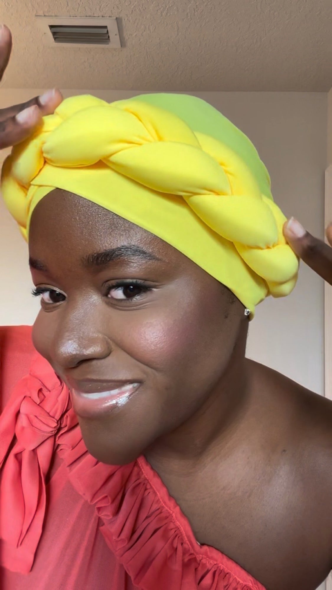 BAKALA – Handmade Pre - Wrapped Turban with Braided Design - Onestep Beauty Bar